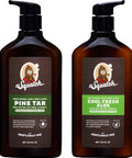 Men's Natural Lotion by Dr. Squatch - Non-Greasy Men's Lotion - 24-hour moisturization hand and body lotion - Made with Shea Butter, Coconut Oil, and Vitamin E - Pine Tar and Cool Fresh Aloe (2 Pack)