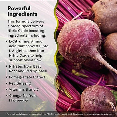 Irwin Naturals Proactive Nitric Oxide Pwr 60 Liquid Softgels Bloodflow Booster With Lcitrulline Beet Root & Red Spinach