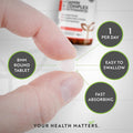 Vitamin B Complex High Potency - 1 Full Year Supply - 8 Vitamins B1-B2-B3-B5-B6-B12, Biotin, Folic Acid & Vit D3 In 1 High Strength Micro Tablet - Reduction Of Tiredness - Made In The Uk By Nutravita