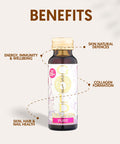 GOLD COLLAGEN Pure - Collagen Supplements for Women & Men Biotin Hair Growth, Skin & Nail, Anti Wrinkle Immune System Booster Marine Collagen and Hyaluronic Acid Vitamin C B6 and Zinc 1 Pack 10x50 ml