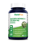 NusaPure Bacopa Leaf Monnieri Extract 20,000 mg 180 Tablets (Extract 20:1, Non-GMO & )