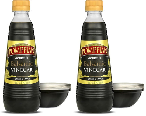 Pompeian Gourmet Balsamic Vinegar - 16 fl oz | Vinegar for Cooking - Sweet and Tangy Flavor for Salad Dressings, Marinades, and Sauces