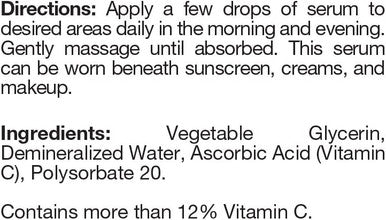 Vitamin C Serum 2 oz | Oil for Face & Skin | Nourishing & Unscented | by Nature's Truth