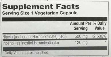 KAL Niacin Flush- Capsules 500 Mg, 120 Count