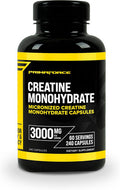 Primaforce Creatine Monohydrate Capsules - 240 Capsules 3000mg per Serving Gluten and Non-GMO