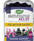 Nature's Way Sambucus Relief Gummies with Elderberry, Vitamin C, Zinc and South African Geranium, Immune Support, 60 Count