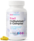 Methylated BComplex Vitamins Complete Bioactive Methyl BVitamins B12 B6 B9 5MTHF for Energy Heart Brain and Methylation Women Men Bio Active Nutrients MTHFR Multivitamins Support