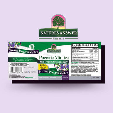 Nature'S Answer Pueraria Mirifica 60 Capsules - Menopause Relief Female Wellness Support Wellness Products Womens Health Gluten Vegan Artificial Made in USA