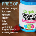 Orgain Bundle Peanut Butter Protein Powder and Chocolate Protein Superfoods Powder Vegan Made without Dairy Gluten and Soy NonGMO