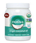 Nutiva Organic, Cold-Pressed, Unrefined, Virgin Coconut Oil from Fresh, non-GMO, Sustainably Farmed Coconuts, 15-ounce