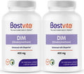 BESTVITE DIM (Diindolylmethane) 400mg with Bioperine (240 Vegetarian Capsules) (120 x 2) - No Stearates - No Gelatin - Vegan - Non GMO - Gluten Free