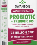 Swanson Womens Daily Probiotic + Prebiotic Fos 35 Billion Cfu 60 Vegan Caps