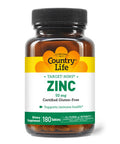 Country Life Target Mins Zinc 50 Mg - 180 Tablets