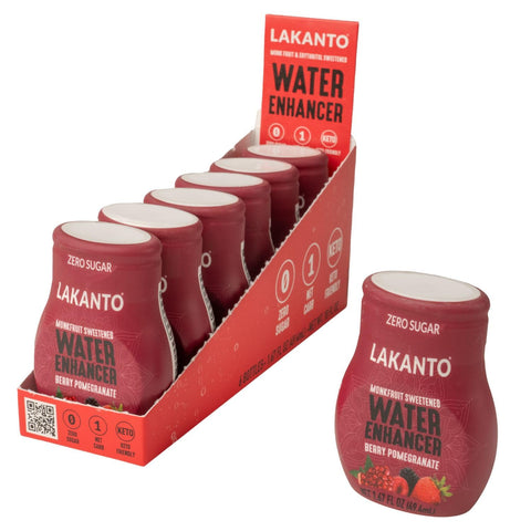 Lakanto Sugar Free Water Enhancer - Sweetened with Monk Fruit Sweetener and Erythritol, On the Go Liquid H2O Hydration, Zero Sugar, Naturally Flavored - Mango Passionfruit (1.67 fl oz - Pack of 6)