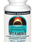 Source s Vitamin E, 400 iu Fat-Soluble Antioxidant - 50 Tablets