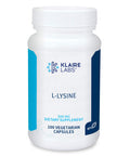 Klaire Labs L-Lysine - 500 Milligrams Essential Amino Acid Support for Immune Health & Collagen Formation, Hypoallergenic & Dairy- (100 Capsules)