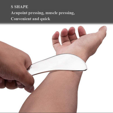 FeelSport Fsa/Hsa Stainless Steel Guasha Scraping Massage Tool-Muscle Scraper Tool For Soft Tissue, Physical Therapy For Back, Legs, Arms, Neck, Shoulder (A)