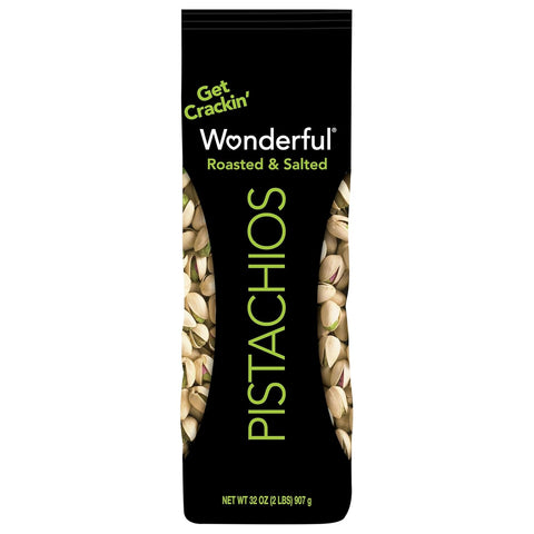 Wonderful Pistachios In Shell, Roasted & Salted Nuts, 48 Ounce Resealable Bag, Protein Snacks, Bulk Snacks, Healthy Snacks for Adults