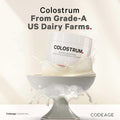 Codeage Bovine Colostrum Powder Supplement 4-Month Supply 1000mg per Serving Grass-Fed Ethically Sourced Immunoglobulin-Rich Prized First Milk Cold-Chain Pasteurized Agglomerated Non-GMO 4.3 OZ