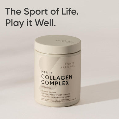 Sports Research Collagen Beauty Complex With Hyaluronic Acid, Vitamin C + Biotin Pescatarian, Keto Certified & Non-Gmo Verified - Unflavored (30 Servings)