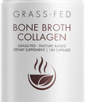 Codeage Organic Bone Broth Collagen Peptides Capsules Supplement, Grass Fed Beef Bone Broth, Free-Range Chicken Bone Broth, Turmeric & Ashwagan, Bones, Cartilage, Skin, Joint Support - 180 Capsules