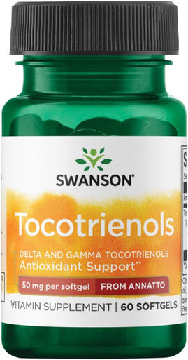 Swanson Deltagold Tocotrienols-Annatto Tocotrienols -Vitamin E Tocotrienols 99% Tocopherol (60 Softgels 50mg Each) in selection central