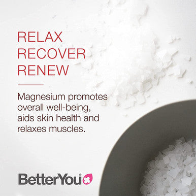 BetterYou Pure and Clean Bath Magnesium Flakes Bath Salts for Muscles, 47% Concentration, 35 Ounce