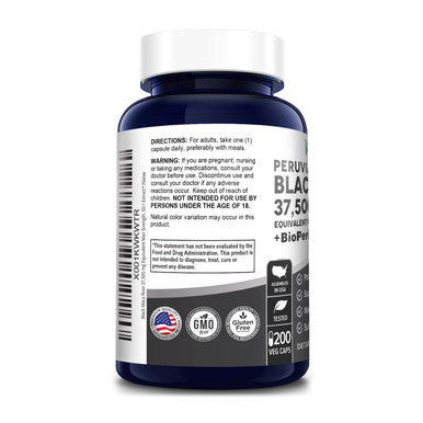 NusaPure Black Maca Root 37,500mg Equivalent per caps (50:1 Extract) 200 Veggie Capsules (Vegan, Non-GMO, Gluten-Free)