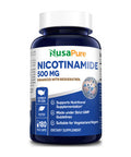 NusaPure Nicotinamide with Resveratrol (Vitamin B-3) 500 mg - 180 Vegetarian Caps (Non-GMO & Gluten-Free)