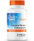 Doctor'S Best Natural Brain Enhancers - Brain Health Supplement For Memory And Focus Support Phosphatidylserine Alpha Gpc & Calcium Capsules For Men & Women Gluten Free 60 Ct Veg Caps