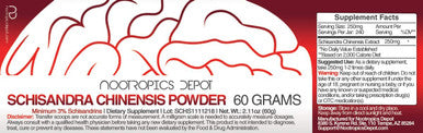 Schisandra Chinensis Powder 60 Grams Minimum 3 Schisandrins Nootropic Supplement Supports Healthy Stress Levels Respiratory Health and Cognitive Function