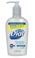 Dial Professional Moisturizers & Vitamin E Antibacterial Liquid Hand Soap, 7.5 OZ Pump Bottle (Pack of 12)
