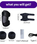 Shoulder Brace, Knee & Elbow Heating Pad Massager Portable Electric Rechargeable For Pain Relief & Deep Tissue Suitable For Men & Women Ideal For Home, Office, Or Trave.