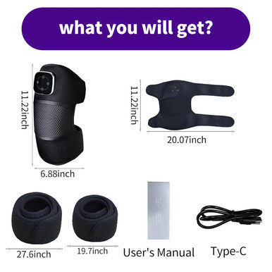 Shoulder Brace, Knee & Elbow Heating Pad Massager Portable Electric Rechargeable For Pain Relief & Deep Tissue Suitable For Men & Women Ideal For Home, Office, Or Trave.