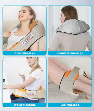 Neck Massager With Heat Shiatsu Back Massager For Pain Relief Deep Tissue Electric Shoulder Massager,Great Gifts For Women Men Mom Dad Mothers Fathers Day Birthday Christmas Gift