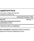 LongLifeNutri Alpha Gpc Choline Supplement 300Mg - 180 Vegetarian Capsules | Made In Usa | Cognitive Enhancer Nootropic | Supports Memory & Brain Function | Boosts Focus & Mood | 300 Mg Pure Powder Pills Complex