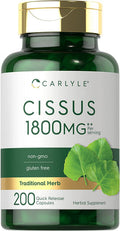 Carlyle Cissus Quadrangularis 1800Mg | 200 Capsules | Traditional Herb Extract Supplement | Non-Gmo And Gluten Free Formula