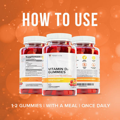 Vitauthority Vitamin D3 Gummies Best Tasting Vitamin D D3 Gummy Vitamins 60 Chews