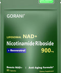 Gorani Nad+ Supplement 900Mg, Nicotinamide Riboside, Liposomal Resveratrol, Quercetin - Mnm Resveratrol Supplement For Promotes Vitality & Cognitive Function (1)