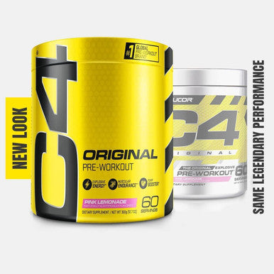 C4 Original Pre Workout Powder Pink Lemonade Sugar Free Preworkout Energy for Men & Women 150mg Caffeine + Beta Alanine + Creatine - 60 Servings
