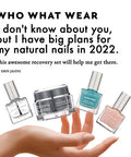 Dermelect Nail Recovery System Anti Aging Nailcare with Peptides, Hyaluronic Acid, Vitamin E, Strengthening & Restorative for Weak Nails, Splitting, Acrylic / Gel Damage, Hard to Grow Nails 4 pc set