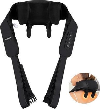 Fsa Hsa Eligible Neck Massager With Heat, Cordless Neck Massager For Pain Relief Deep Tissue, Shiatsu Back Shoulder And Neck Massager For Cervical Leg