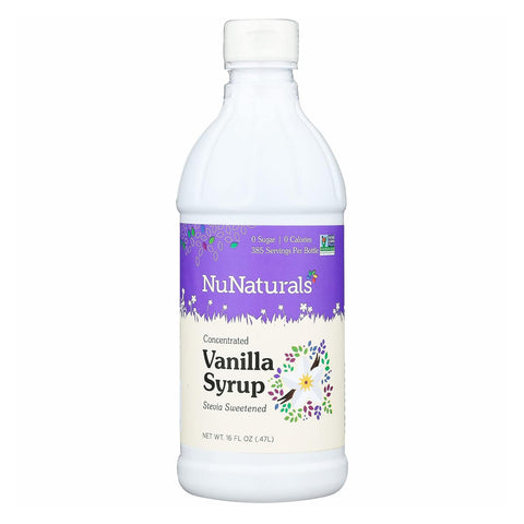 NuNaturals Stevia Simple Syrup SugarFree Sweetener PlantBased Sugar Substitute Zero Calorie 16 oz
