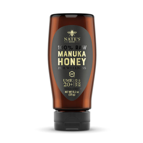 Nate's Manuka Honey - 13.2 oz Squeeze Bottle | Raw - New Zealand - MGO 512+ - UMF Certified 15+