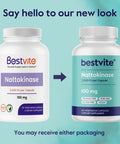 Bestvite Nattokinase 100mg (2000 FU) (120 Vegetarian Capsules) - No Stearates - Vegan - Non GMO - Gluten