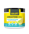 CON-CRET Creatine HCl + Hydration | Electrolyte Powder Tub | Lemon Lime | Sugar Free Electrolytes | Rehydration Formula w Potassium Sodium Zinc Magnesium to Hydrate & Recover (40 serv)