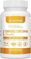 Turmeric Curcumin Supplement Complex - Turmeric Curcumin with Ginger, BioPerine Black Pepper, Boswellia, Glucosamine - 95% Standardized Curcuminoids - Joint Support Supplements*, 90 Capsules