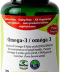 Greeniche Natural Omega-3 Supplement 30 Capsules Source of Omega-3 Fatty Acids DHA/EPA Plant Based Formula One Capsule a day 100% vegetarian Gluten NON-GMO Halal & Kosher