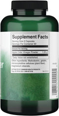 Swanson Apple Cider Vinegar Capsules - Supports Healthy Weight Loss & Digestive Health - Helps Support Metabolism and Maintain Glucose Profile - (180 Capsules 625mg Each) 2 Pack