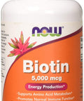 Now Foods Biotin 5 MG Vegetarian Capsules 120 Count